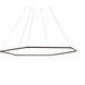 Z-Bar LED 45.34 inch Matte Black Pendant Ceiling Light, Honeycomb